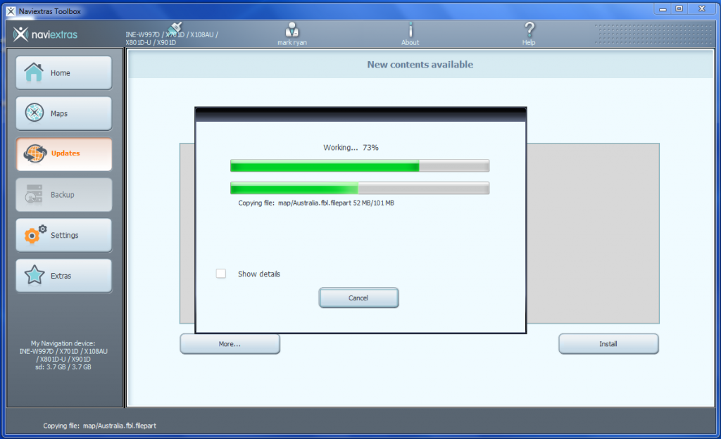 install screen naviextras 2